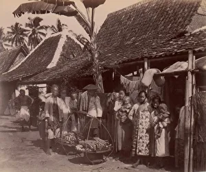 Jakarta Indonesia Prints: Scene in Batavia, 1860s-70s. Creator: Unknown