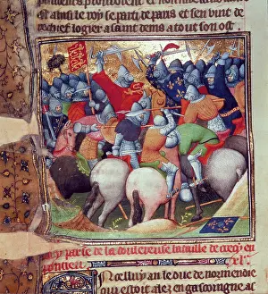 Casque Prints: Scene from the Battle of Crecy