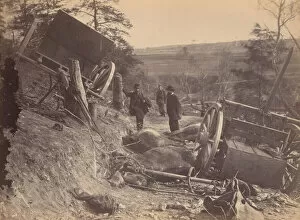 Andrew Joseph Russell Gallery: Scene of Battle, Fredericksburg, Virginia [Caissons Destroyed by Federal Shells], May 3