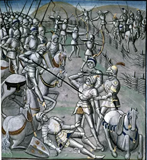 Battles Gallery: Scene of the Battle of Poitiers (732), with Carlos Martel winner of the Arabs