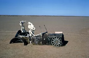 Skeleton Gallery: Scene during Bluebird CN7 world land speed record attempt, Lake Eyre, Australia, 1964