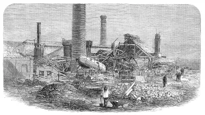 Industrial Accident Prints: Scene of the boiler explosion at Millfield Ironworks