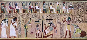 Book Of The Dead Gallery: Scene from the Book of the Dead of Any, Egyptian, c1275 BC, (c1900-1920)