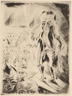 Scene in the Cafe with the Cripple, 1918. Creator: Walter Gramatté
