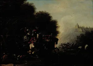 Hiding Prints: Scene from a cavalry battle, c1640-1660. Creator: Philip Wouverman