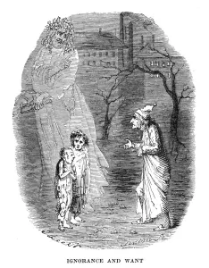 Scene from A Christmas Carol by Charles Dickens, 1843