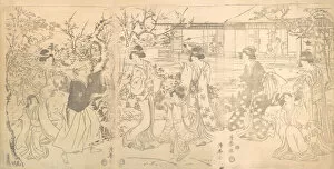 Blindfold Gallery: Scene from the Chushingura (Vendetta of the 47 Loyal Retailers), ca. 1820