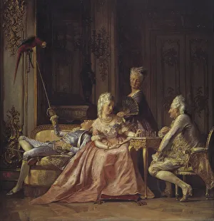 Chess Game Gallery: Scene from the court of Christian VII. Artist: Zahrtmann, Kristian (1843-1917)
