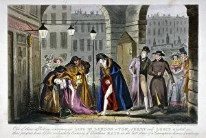 Logic Gallery: Scene in Covent Garden, Westminster, London, 1830. Artist: Isaac Robert Cruikshank