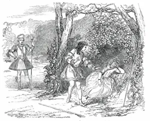 Scene from Cymon and Iphigenia, at the Lyceum Theatre, 1850. Creator: Unknown. Scene from Cymon and Iphigenia, at the Lyceum Theatre, 1850. Creator: Unknown