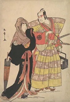 Hakama Prints: Scene from a Drama, ca. 1778. Creator: Shunsho
