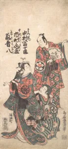 Kamejuro Prints: Scene from the Drama Matsu wa tai fusuma no wakesato, 1757 or 1758