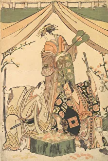 Kiyonaga Prints: Scene of the Drama Oakinai Hiru-ga-Koshima, 1784-85. Creator: Torii Kiyonaga