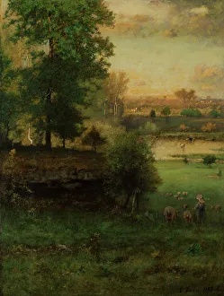 Tonalism Prints: Scene At Durham, An Idyll, 1882-85. Creator: George Inness