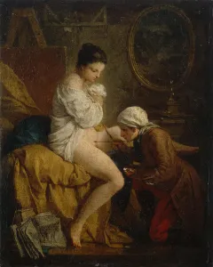 Scene from the Fable Le bat (The Pack Saddle) by Jean de La Fontaine, Early 1730s