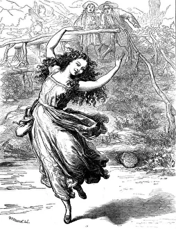 Friston David Henry Prints: Scene from Fanchette, at the Lyceum Theatre: the Shadow Dance, 1871. Creator: Unknown