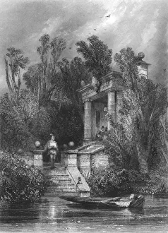 Jw Goethe Prints: Scene from Faustus. Margaret Meets Faustus in the Summer House, c1870. Artist