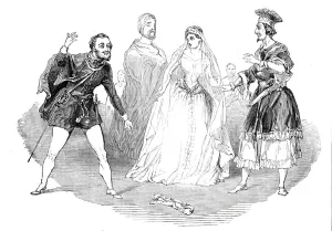 Theatre Royal Prints: Scene from The Favorite, at Drury-Lane Theatre, 1844. Creator: Unknown