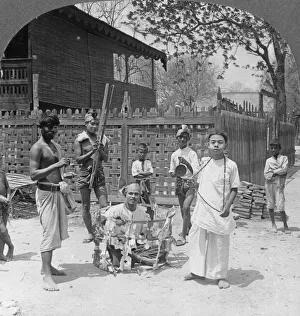 Stereo Travel Prints: Scene during a festival, Burma, 1908. Artist: Stereo Travel Co