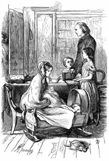 Family Life Gallery: Scene from Framley Parsonage by Anthony Trollope, 1860. Artist: John Everett Millais