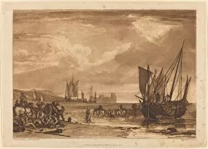Unloading Gallery: Scene on the French Coast, published 1807. Creator: JMW Turner