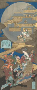 Kien Prints: Scene in Gekkyuden - Dream of the Moon Palace, 1831. Creator: Totoya Hokkei