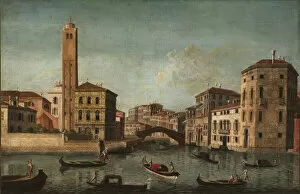 Campanile Collection: Scene on the Grand Canal, Venice, 18th century. Creator: Unknown