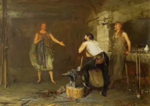 Smithy Prints: Scene in The Hal of the Wynd's Smithy (The Fair Maid of Perth)