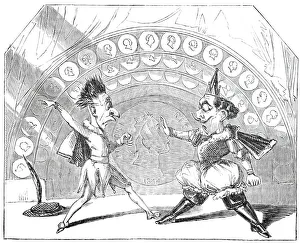 Panto Prints: Scene from Harlequin £. S. D, at the Surrey Theatre, 1844