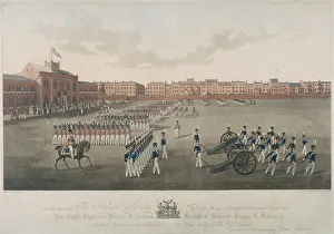 Parade Prints: Scene of Honourable Artillery Company, City Road, Finsbury, Islington, London, 1829
