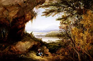 Hudson River Gallery: Scene on the Hudson (Rip Van Winkle), 1845. Creator: James Hamilton
