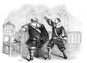 Bellini Prints: Scene from I Puritani, at Her Majestys Theatre - Lablache and Fornasari