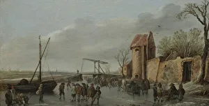 Jan Josefsz Prints: A Scene on the Ice, 1627. Artist: Goyen, Jan Josefsz, van (1596-1656)