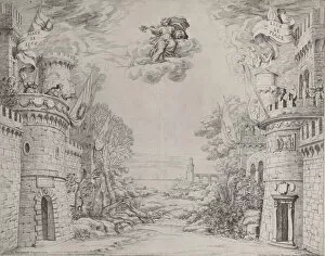 Battlements Collection: Scene from Il Triompho della Pieta, 1640-69. Creator: Giovanni Battista Galestruzzi