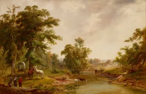 Scene in Indianapolis, 1860s. Creator: Jacob Cox