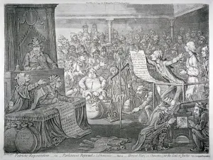 French Revolution 1789 1799 Prints: Scene inside the House of Commons, Westminster, London, 1795. Artist: James Gillray
