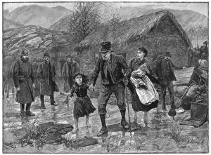 Images Dated 12th January 2009: Scene at an Irish eviction in County Kerry, 1887. Artist: P Naumann