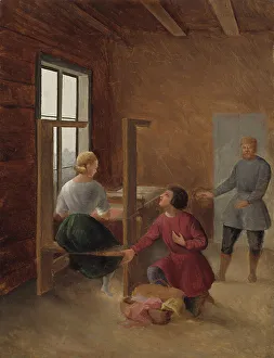 Johan Ludvig Runeberg Prints: Scene from J. L. Runeberg's Elk Hunters'. Creator: Berndt Godenhjelm