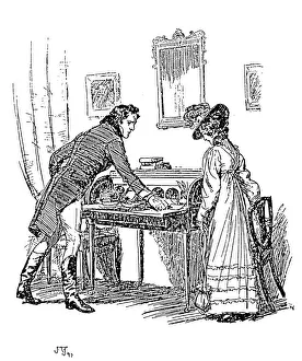 Declaration Prints: Scene from Jane Austens Persuasion, 1897. Artist: Hugh Thomson