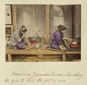 Cooking Pot Prints: Scene in a Japanese House... about 1873-1883. Creator: Shinichi Suzuki I