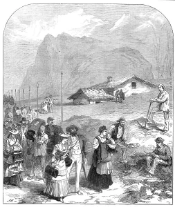 Climate Prints: Scene of the landslip at the Savoy Mouth of the Mont Cenis Tunnel, 1872. Creator: Unknown