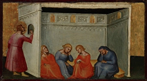 Coins Prints: Scene from the Legend of St Nicholas, about 1400-1410. Creator: Bicci di Lorenzo