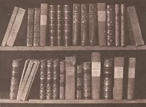 Bookshelves Gallery: A Scene in a Library, before March 22, 1844. Creator: William Henry Fox Talbot