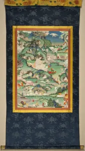 A scene from the life of Milarepa (Thangka), Late 18th cent Artist: Tibetan culture