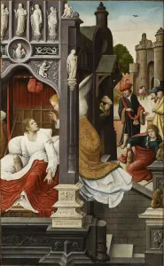 Scene from the life of Saint Roch, 1517. Creator: Orley, Everaert (Everard), van (c