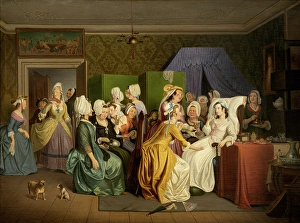 Scene from Ludvig Holberg's Maternity Room, c1830-1870. Creator: Wilhelm Marstrand