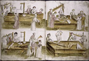Beef Prints: Scene from market life with butchers (from: Ulrich Richental Chronicle of the Council of Constance)