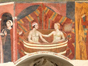 Bathtub Prints: Scene of married life, c1306. Creator: Memmo di Filippuccio (active 1303-1345)