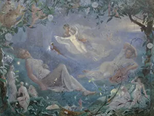 Gouache On Paper Gallery: Scene from A Midsummer Nights Dream, 1873. Creator: Simmons, John (1823-1876)