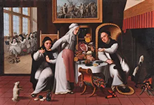 Scene in a monastery